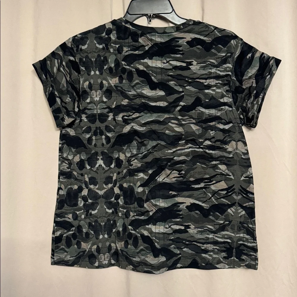 All Saints Oniyuri Anna T-Shirt, Size 8, Color Forest Camo Green/black - Picture 7 of 9